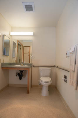 Private Bathrooms at Timberhill Place in Corvallis, Oregon.
